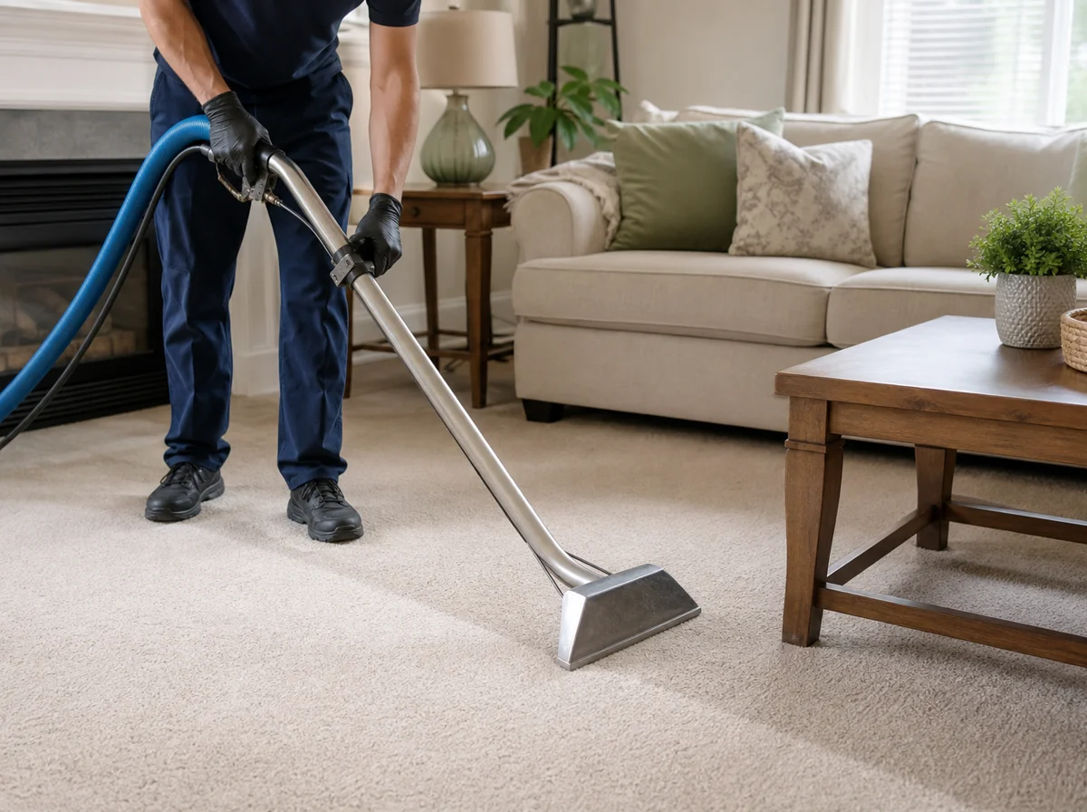 Professional carpet cleaning in a Fraser Valley living room